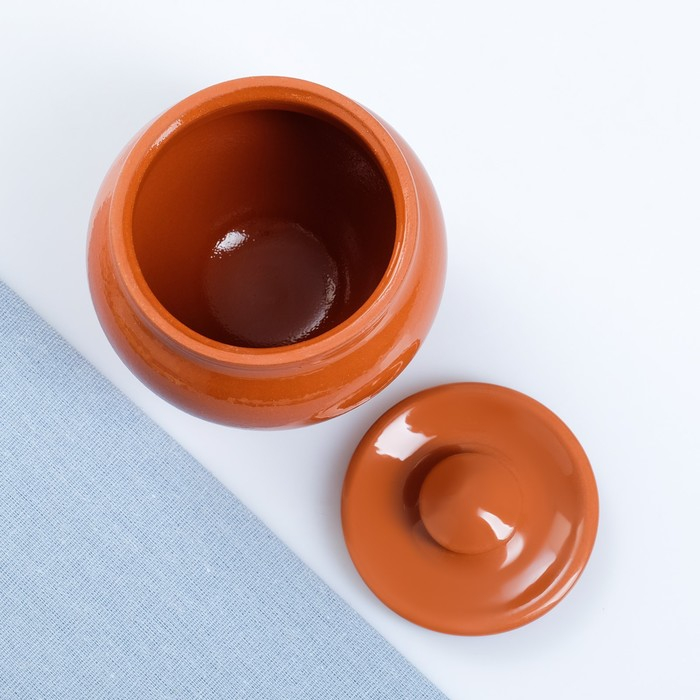 Набор  Набор "Вятская керамика Трио" 0,5лх3шт + ухват, терракота