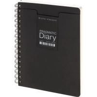 Ежедневник недатированный А5 PRAGMATIC на гребне, черный, 128л 3-748/04