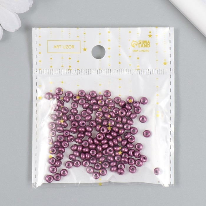 Бисер стекло 6/0  Бисер стекло 6/0 "Металлик. Баклажан" 10 гр