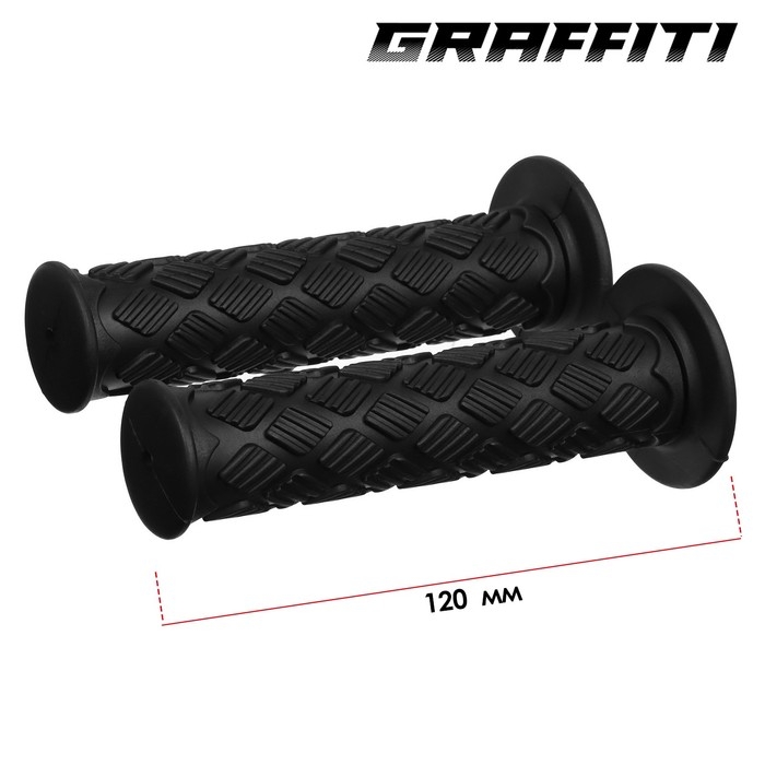 Грипсы 120 мм, Graffiti, посадочный диаметр 22,2 мм, цвет чёрный