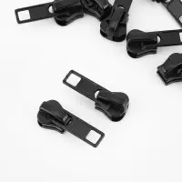 Бегунок для молнии &laquo;Трактор&raquo;, №5, 10 шт., чёрный