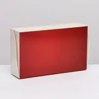 Коробка складная с окном под зефир &laquo;Золотой бант&raquo;, 25&times;15&times;7 см