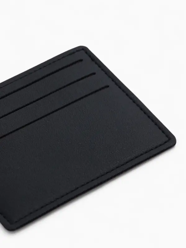 Картхолдер, на 6 карт, отделение для купюр, чёрный