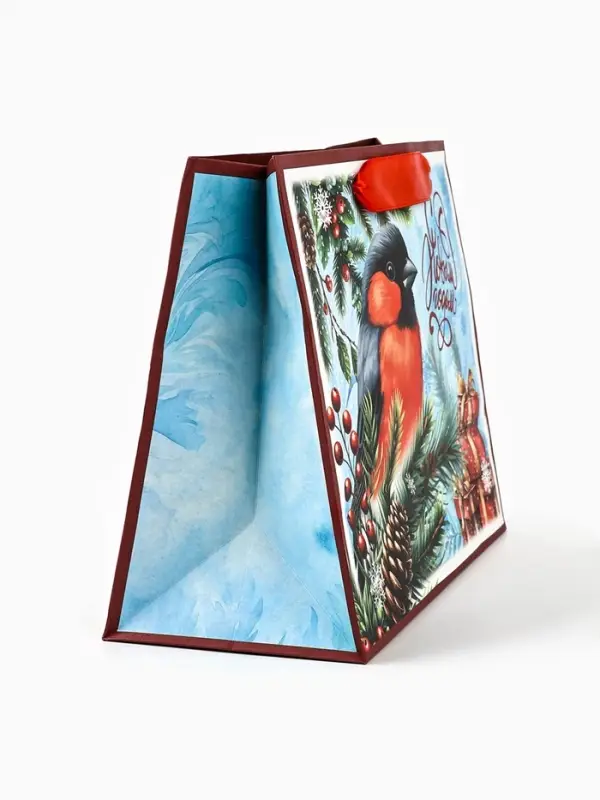 Пакет подарочный крафтовый, &laquo;С Новым Годом&raquo;, 23&times;18&times;10 см