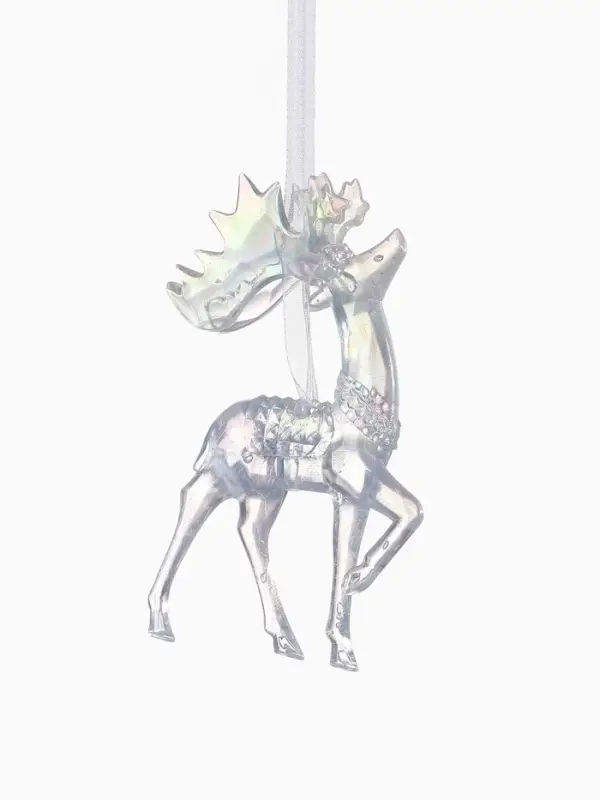 Ёлочная игрушка &laquo;Зимнее волшебство. Гордый олень&raquo;, 13&times;8 см, прозрачный перелив