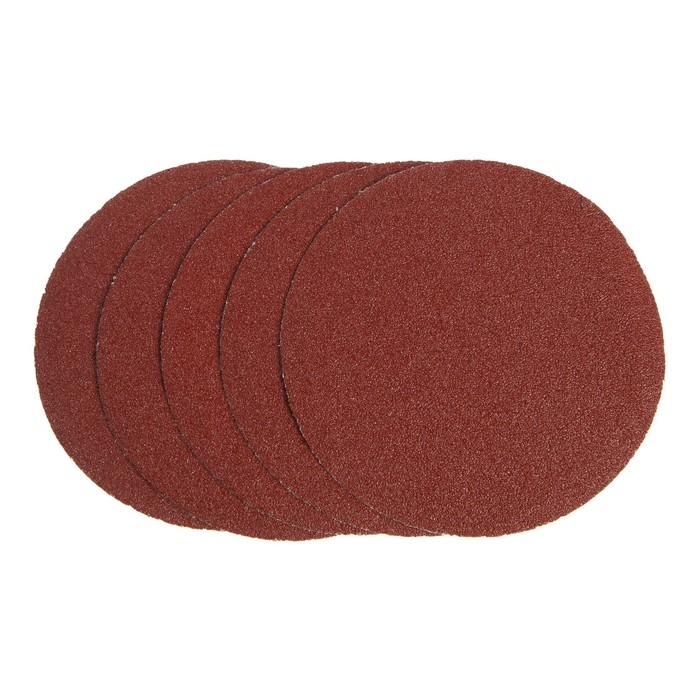 Круг абразивный шлифовальный под  Круг абразивный шлифовальный под "липучку" ТУНДРА, 150 мм, Р40, 5 шт.