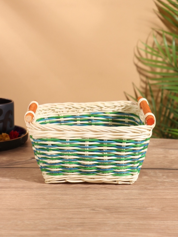 Корзина плетеная 18,5x18.5x10 см, ротанг