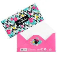 Конверт для денег, 16.5 х 8 см &laquo;С днём Рождения&raquo;, Минни Маус