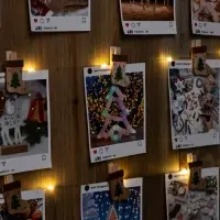 Гирлянда &laquo;Нить&raquo; 2 м, роса с насадками &laquo;Прищепки-чулок&raquo;, IP20, серебристая нить, 20 LED, от батареек АА&times;2, свечение тёплое белое