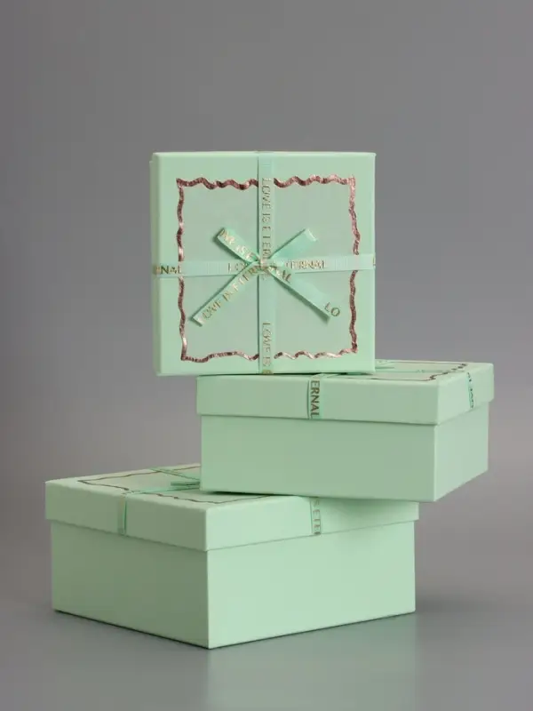 Наборок коробок 3 в 1 прямоугольные 19*19*9.8 17*17*8.0 15*15*6.5 см