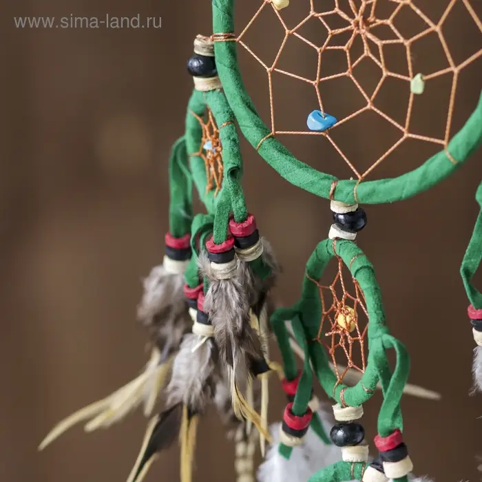 Ловец снов Ловец снов "Пять зеленых колец" 0,7х15х40 см