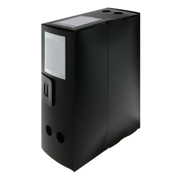 Папка-короб архивная А4, корешок 120 мм, пластик, Calligrata, вырубная застежка, чёрная, до 1100 листов Папка-короб архивная А4, корешок 120 мм, пластик, Calligrata, вырубная застежка, чёрная, до 1100 листов