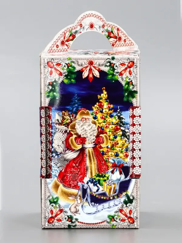 Подарочная новогодняя коробка &laquo;Чудесный&raquo;, для сладких подарков, 10.6&times;10.6&times;18.8 см
