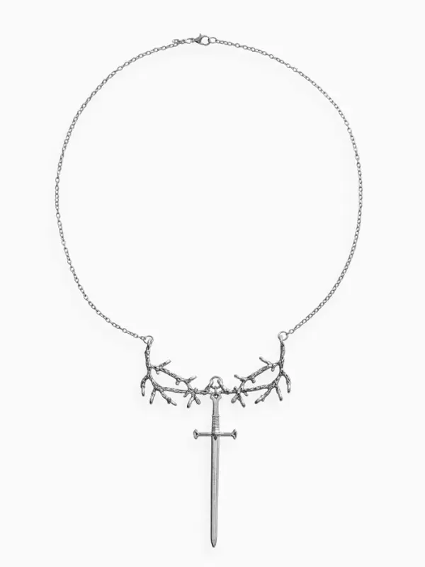 Кулон на цепочке &laquo;Готика&raquo;, меч, цвет серебро, 50 см