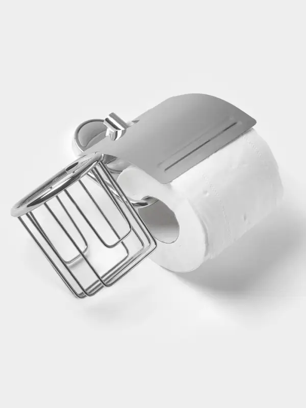 Держатель для туалетной бумаги St&ouml;lz &laquo;Нео&raquo;, с подставкой под освежитель воздуха, хромированный