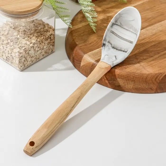 Ложка гарнирная Доляна «Марни», силикон, 32,5×6 см Ложка гарнирная Доляна «Марни», силикон, 32,5×6 см