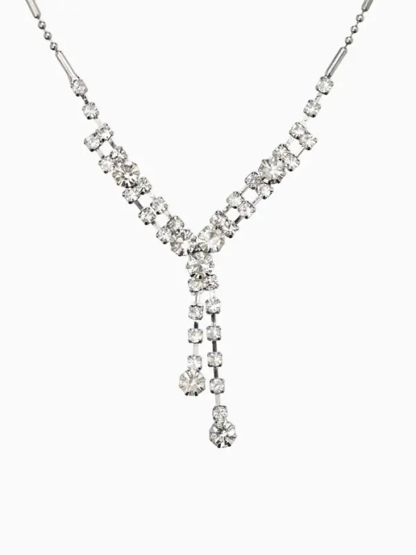 Набор 2 предмета: серьги, колье &laquo;Легкий флирт&raquo;, дождик, белый в серебре, 40 см