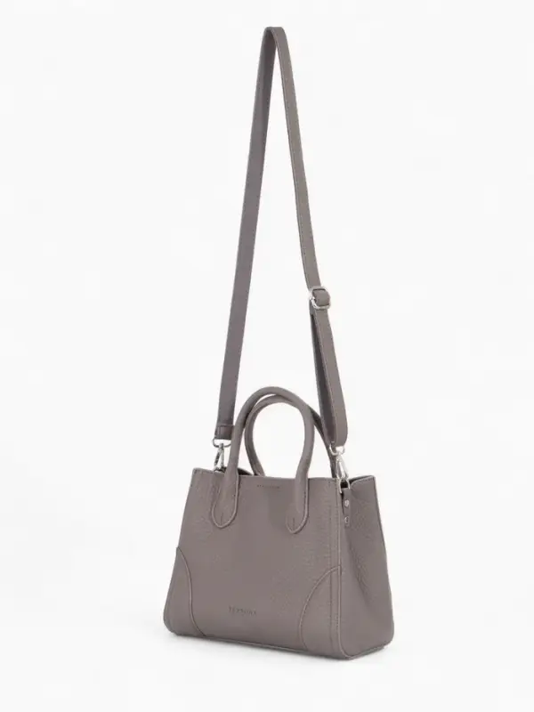 Сумка женская тоут TEXTURA на молнии, 25&times;7&times;21 см, однотонная, серая