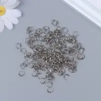 Основа для творчества металл "Разжимное кольцо" набор 200 шт d=0,5 см 0,8х0,8 см