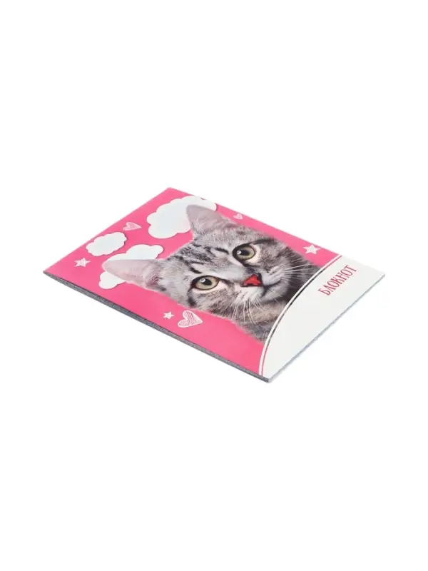 Блокнот А6, 24 листа на скрепке &laquo;Домашние животные&raquo;, обложка мелованный картон, МИКС