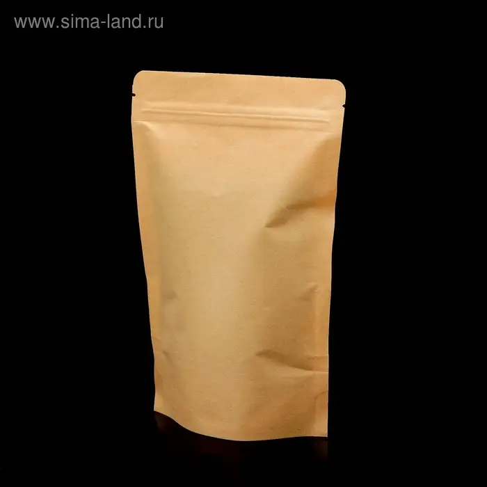 Пакет Zip - lock Крафт с прямоугольным окном 14&times;22 см