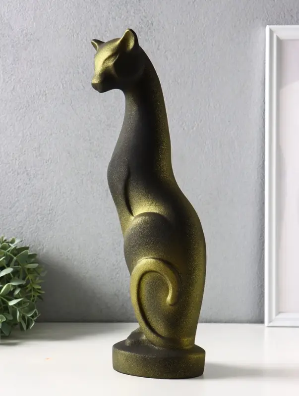 Фигура керамика &laquo;Кошка Багира&raquo;, 37 см, чёрный