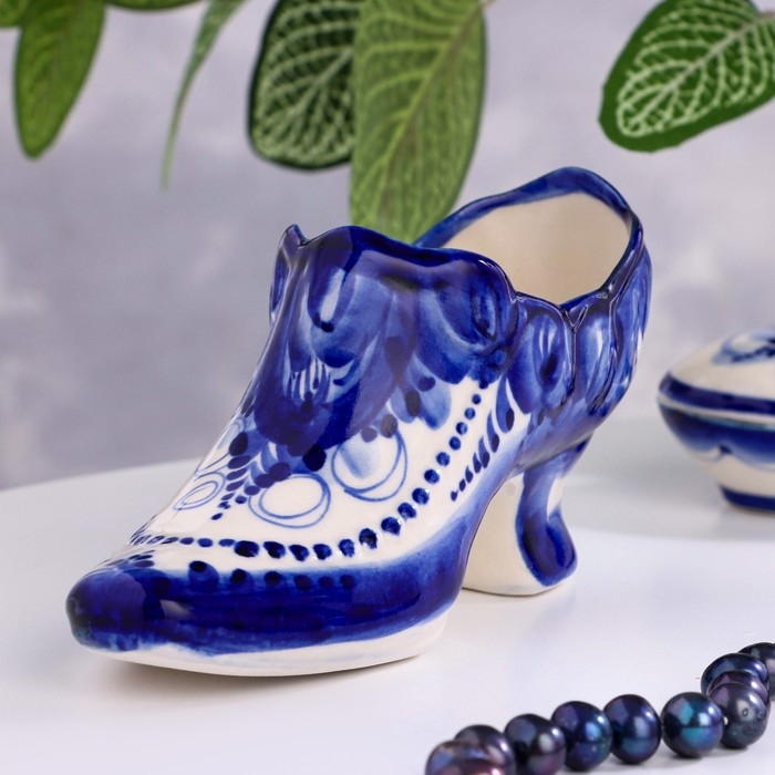 Сувенир  Сувенир "Туфелька",16 х 6см, гжель, фарфор