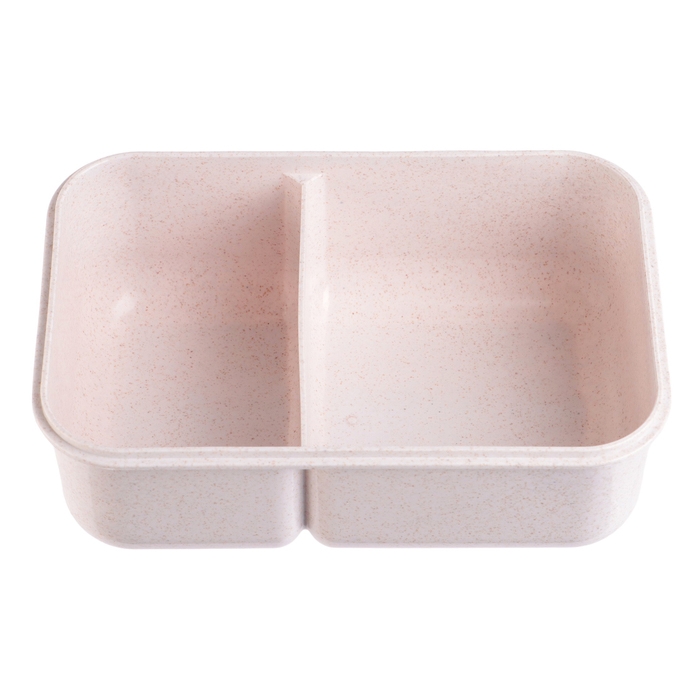 Ланч бокс с отделениями для еды, контейнер для еды, 1.1 л, 21.5 х 7.6 х 15 см, бежевый