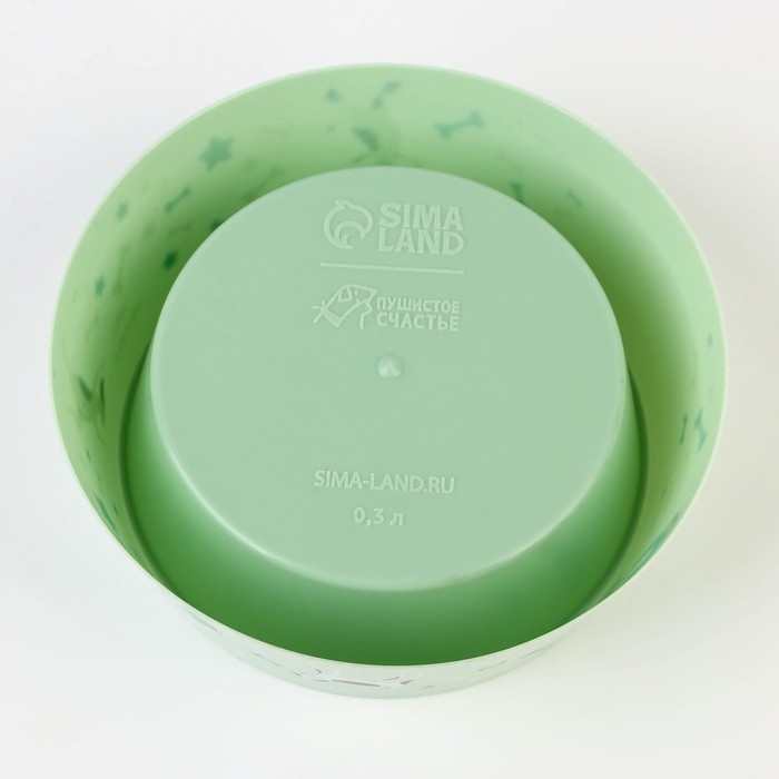 Миска пластиковая &laquo;Гав-гав&raquo;, оливковая, 300 мл