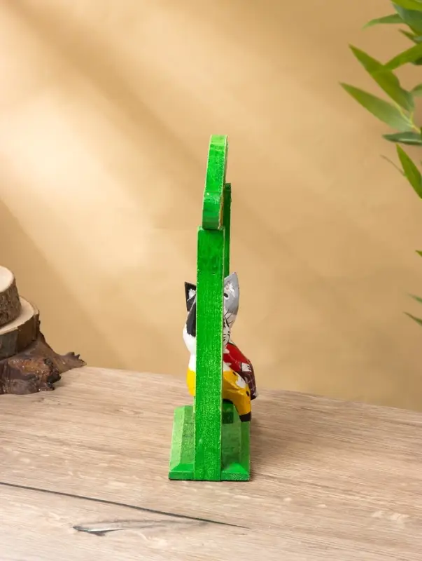 Сувенир интерьерный Сувенир интерьерный "Кошечки на качелях" 15х7х25 см, дерево, цв. зелёный