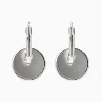 Серьги со стразами &laquo;Яркая классика&raquo;, в обрамлении, тёмно-синие в серебре, d=1.6 см