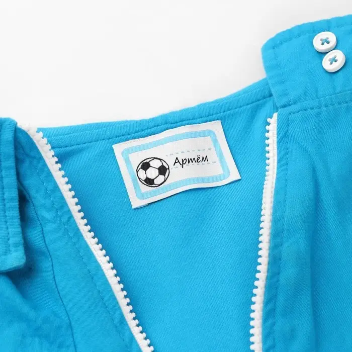 Нашивка «Мяч», 5.5×3.2 см, 10 шт., голубая