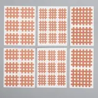 Тейп для лица, набор, 6 листов, бежевый