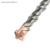 Бур по бетону ТУНДРА, крестовый наконечник, двойная спираль, SDS-plus, 16&times;210 мм