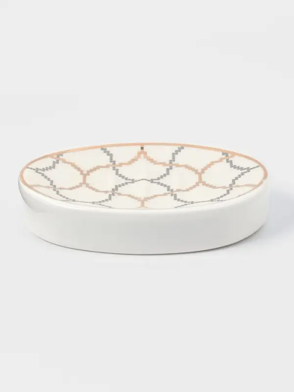 Набор аксессуаров для ванной комнаты Доляна &laquo;Сицилия&raquo;, 3 предмета, дозатор 350 мл, мыльница, стакан