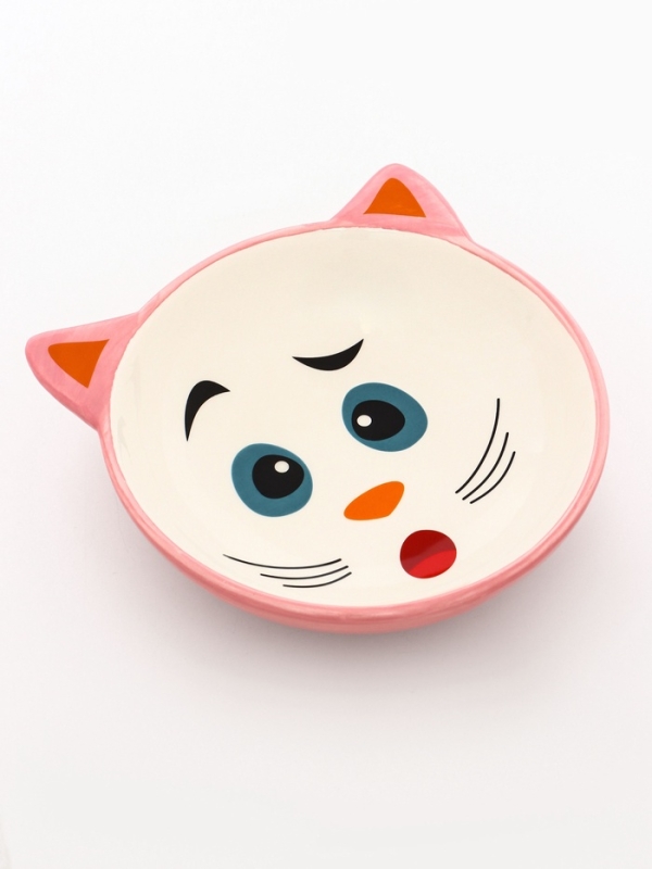 Миска керамическая овальная «Кошачья мордочка» 200 мл 14 х 14 х 6,5 см, розовая Миска керамическая овальная «Кошачья мордочка» 200 мл 14 х 14 х 6,5 см, розовая