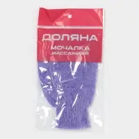 Мочалка - перчатка массажная Доляна, 14&times;18 см, однотонная, МИКС
