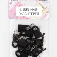 Язычок - пуллер для молнии, съёмный, 3.5&times;1.5 см, 10 шт., чёрный