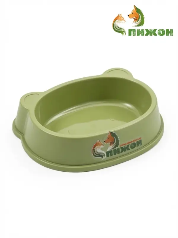 Миска &laquo;Мишка&raquo;, 600 мл, 24 см, фигурная, зелёная