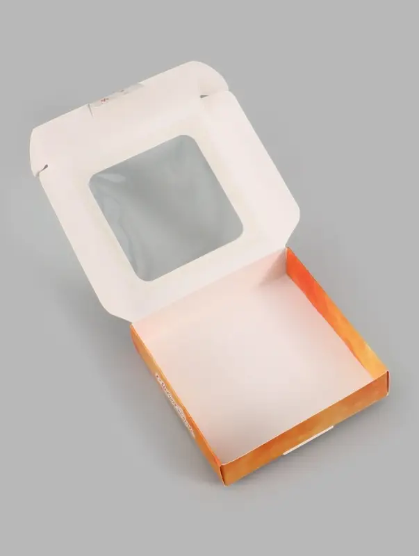 Коробка подарочная складная с окном &laquo;С Новым годом!&raquo;, 13&times;13&times;3 см