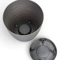 Горшок для цветов с поддоном &laquo;Дюна&raquo;, 5.5 л, пластиковый, серый