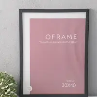 Фоторамка для фото 30х40 см "Oframe", пластик, чёрный, (пластик экран)