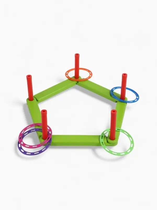 Кольцеброс, 5 стоек, 5 колец, цвет МИКС