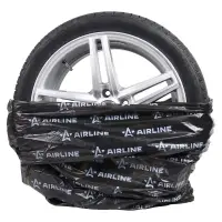Пакеты для колес R12-22 PRO, 20 шт в рулоне, 115x115 см, ПНД повыш.прочн. 25 мкм, черн.