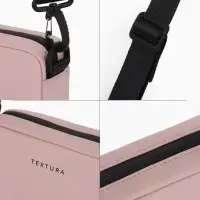 Сумка женская кросс-боди TEXTURA на молнии, 19&times;6&times;10.5 см, розовая