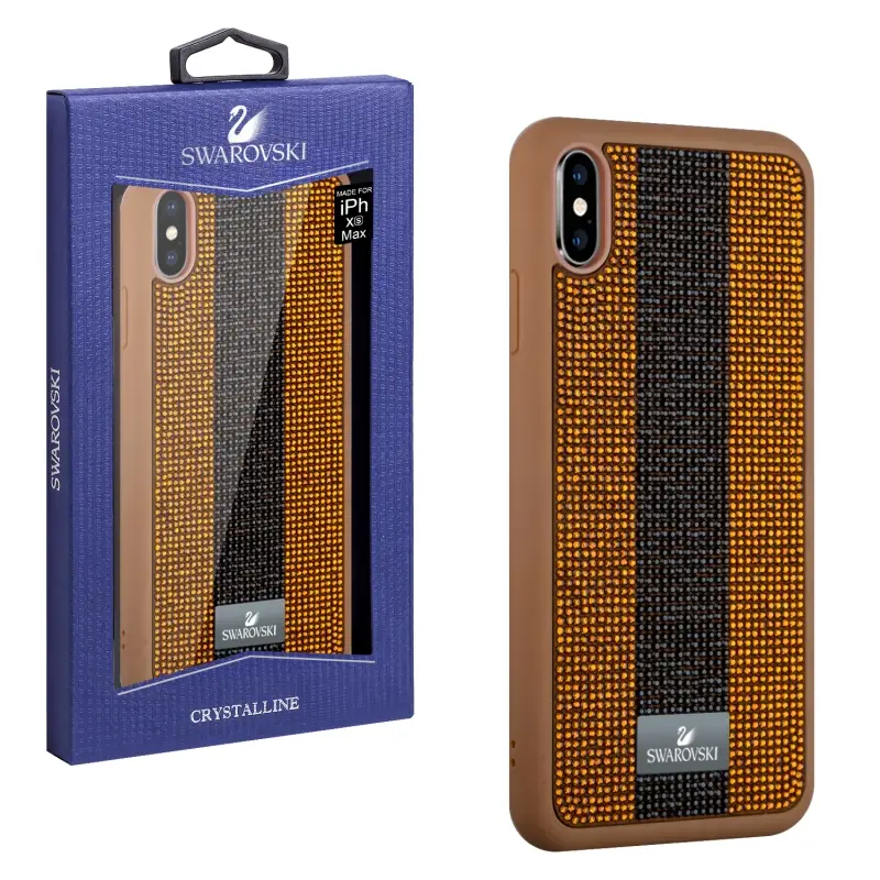 Чехол iPh XS MAX Swarovski Porsche коричневый Чехол iPh XS MAX Swarovski Porsche коричневый