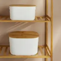 VETTA Корзина для хранения с бамбуковой крышкой "Токио", 27x22,5x15,5см