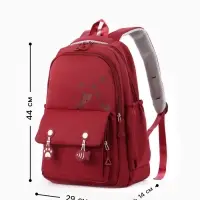 Рюкзак школьный &laquo;Котик&raquo;, 3 кармана, 2 отделения, 29&times;14&times;44 см, бордовый