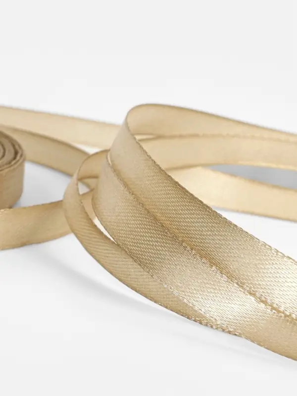 Лента атласная, 10 мм, 23±1 м, тёмно-кремовая Лента атласная, 10 мм, 23±1 м, тёмно-кремовая