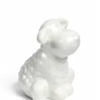 Фигурка декоративная &laquo;Белый барашек&raquo;, керамика, 7.4&times;6.6&times;8.6 см